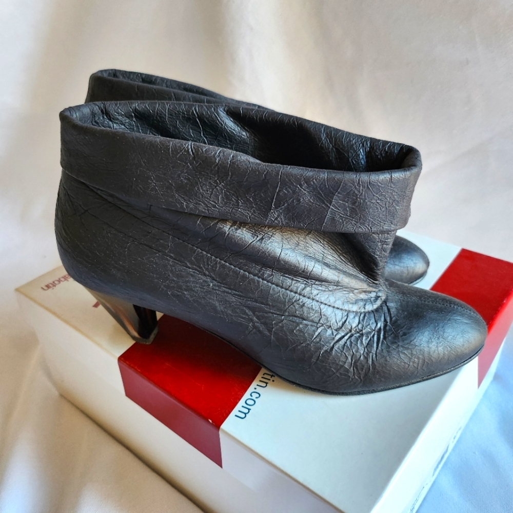 THIERRY RABOTIN | 37.5 (7.5) Denver Aran Leather Ankle Boot | black